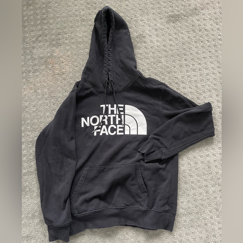 Black north face hoodie lightly worn